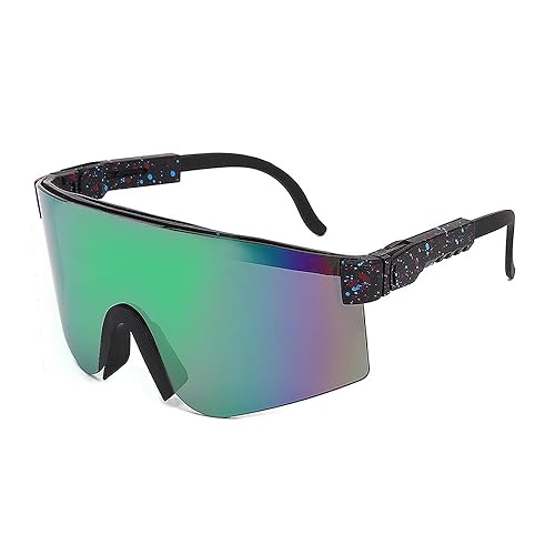 ZEIEYA Schnelle Brille, FahrradbrilleHerren Damen Sportbrille Polarisierte Sonnenbrille UV400 Ski Sonnenbrille Fahrrad Sonnenbrille für Outdoorsport, Radfahren, Laufen, Ski, Autofahren von ZEIEYA