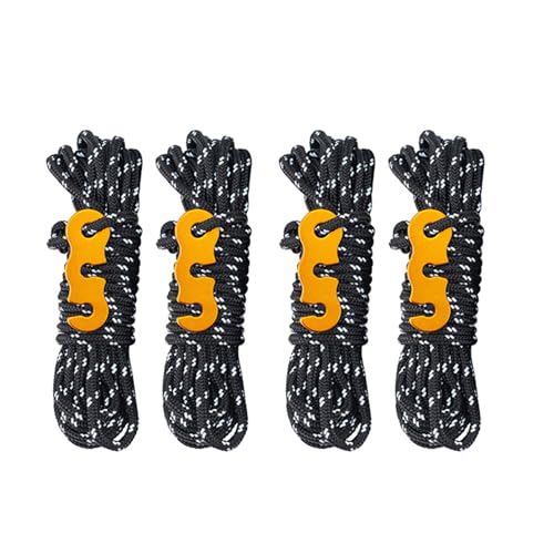 ZEPFJHE 4 Stück Survival-Fallschirmschnur, Umhängeband, Outdoor, Camping, Seil, Multifunktionsseil für Zelte und Wandern, helle Farbe, Paracord von ZEPFJHE
