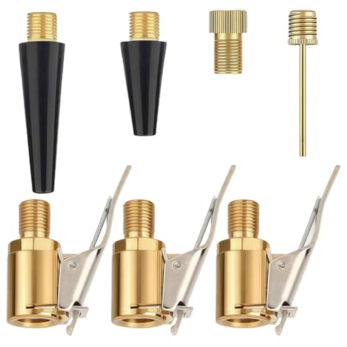 ZEPFJHE Universals Gate Adapter Reifen Gate Air Pumps Steckdüsen Düsen Messing Verriegelungsreifen Inflator Düsenadapter Einfach Zu Verwendende Universalpumpenadapter Set von ZEPFJHE