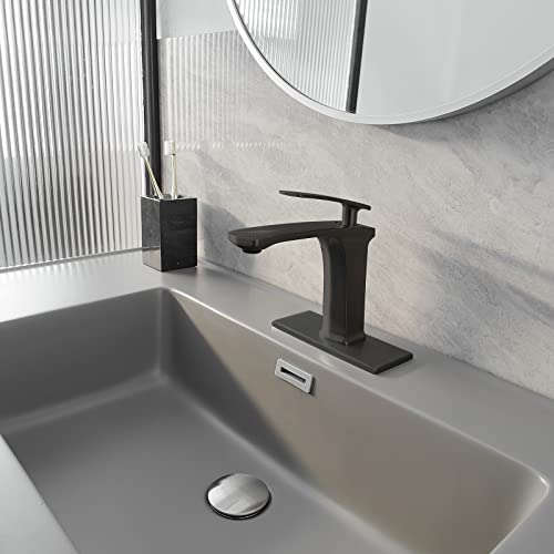ZERAPH Badezimmer-Wasserhahn aus poliertem Chrom, moderner kommerzieller Wasserhahn für Badezimmer-Waschbecken, Einhand-Einloch-Waschtisch, kleines Geschenk von ZERAPH