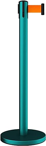 ZERAPH Einziehbares Band Leitplanke Barriere Einziehbares Band Edelstahl-Bankwarteschlangen-Leitplankenpfosten Hochleistungs-Massenkontrollpfosten (Farbe: Grün, Größe: 5M) von ZERAPH