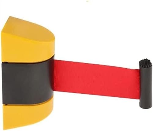 ZERAPH InLiMa 2 m/5 m/3 m Barriere zur Wandmontage, Massenkontrolle, gelbes und schwarzes Band, einziehbare Bandbarriere (5 Meter) (Farbe: 2 Meter) von ZERAPH