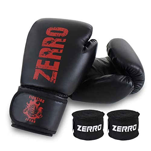 ZERRO Boxhandschuhe Boxing Gloves fur Kickboxing, Mauy Thai, Boxsack, Sparring, MMA Handschuhe fur Männer und Frauen 12 14 oz von ZERRO