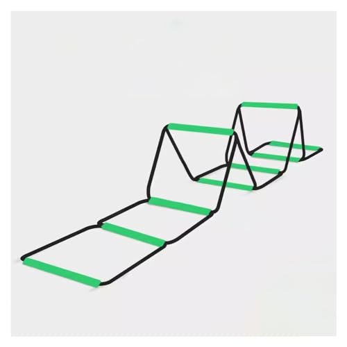 Leichte Geschwindigkeitstrainingshürde, Hindernistrainingsübung, multifunktionale bunte tragbare Bahnhürde (Color : Green, Size : 10.08m/33.07ft) von ZERVA