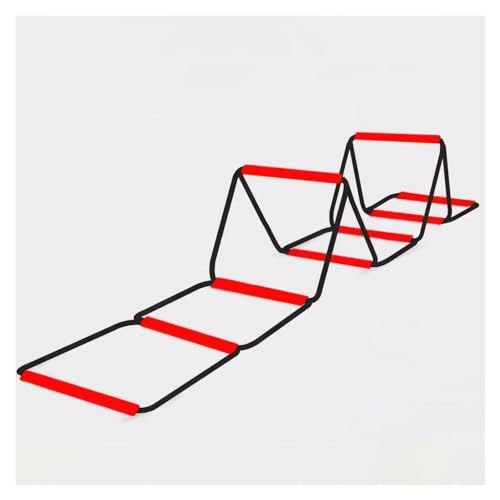 Leichte Geschwindigkeitstrainingshürde, Hindernistrainingsübung, multifunktionale bunte tragbare Bahnhürde (Color : Red, Size : 2.52m/8.2ft) von ZERVA
