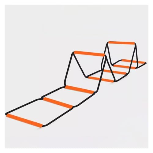 Multifunktionale Beweglichkeits-Geschwindigkeitsleiter, verstellbares Set, tragbar, for Übungen, Fußball, Jugend, Koordination, Beinarbeit (Color : Orange, Size : 10.08m/33.07ft) von ZERVA