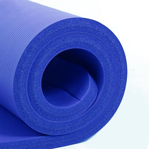 Premium-Matte for Yoga und Übungen, starker Halt mit rutschfester Textur for Männer und Frauen, 3 cm dick (Color : Blue, Size : 180x60cm/70.8x23.6in) von ZERVA