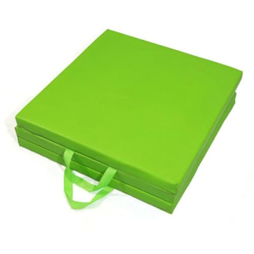 Zusammenklappbare, dreifach gefaltete Gymnastikmatte, Sportmatte, tragbare Trainingsmatte for Schutz von Hartböden, Gymnastik-Bodenmatte, Trainingsgeräte (Color : Green) von ZERVA