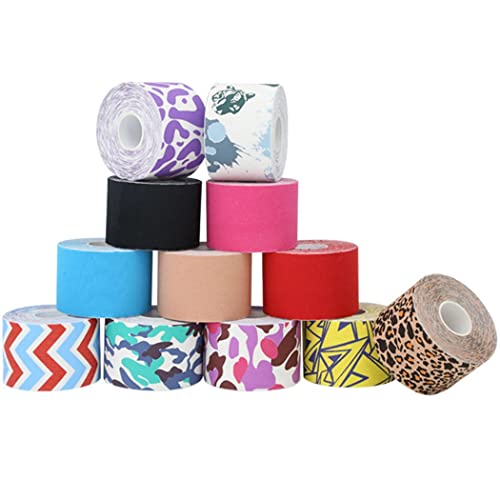 ZESLIV Kinesiologie Tape Kinesio - Tape (2 Rollen) Gelb 5cmx5m Professionell Physio Tape Kinesiotapes Klebeband Elastische Bandagen Muskel Tapes Sporttape Tapeverband Kinesio Tape Wasserfest von ZESLIV