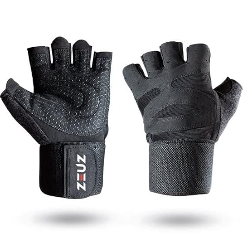 Fitness handschoen XL (Extra groß) - ZEUZ® Sport & Fitness Handschuhe Herren & Damen – Krafttrainingsartikel – Gym & Crossfit Training – Schwarz von ZEUZ