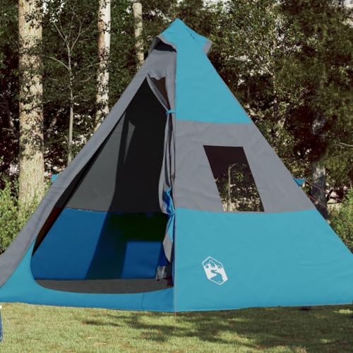Campingzelt 7 Personen Blau 350x350x280 cm 185T TAFT, ZEYUAN Caming Zelt, Camping Markise Zelt, Camping Tents, Camping-Zelt - 94428 von ZEYUAN