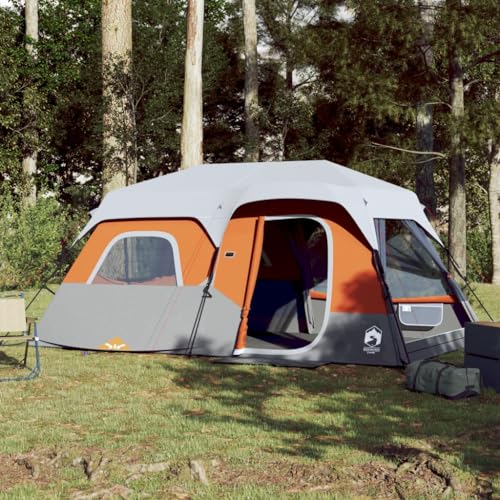 Campingzelt mit Grau und Orange 441x288x217 cm, ZEYUAN Caming Zelt, Camping Markise Zelt, Camping Tents, Camping-Zelt - 94312 von ZEYUAN