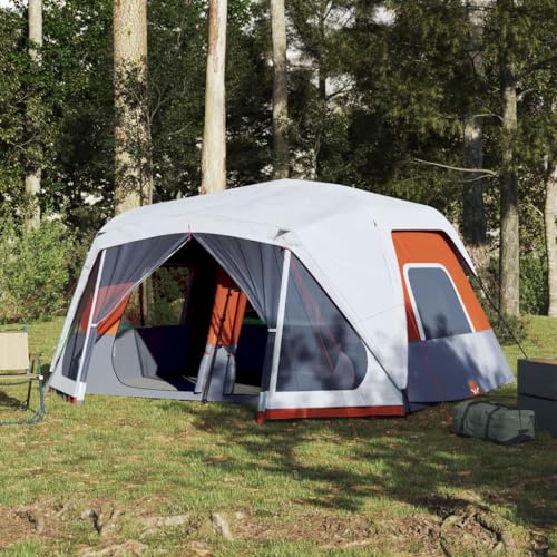 Campingzelt mit Grau und Orange 443x437x229 cm, ZEYUAN Caming Zelt, Camping Markise Zelt, Camping Tents, Camping-Zelt - 94303 von ZEYUAN