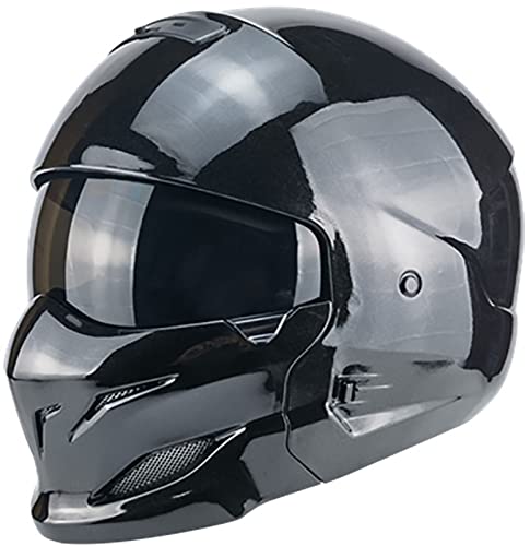 Personalisierter Motorradhelm Jethelm Mit Abnehmbarer Maske Offroad-Helm Für Männer Und Frauen Straßenrennen Motocross ATV-Helm DOT/ECE-Geprüft 1,L(57-58CM) von ZGFHTY