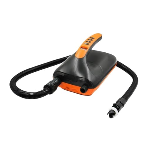 Elektrische Luftpumpe Mit Automatischer Abschaltung Stand Up Paddle Board Pumpen LCD Display Tragbare Luft Kompressor Boot Schnelles Aufblasen(Orange) von ZGJIAJU