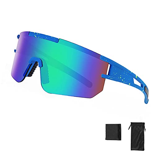 ZHABAO Polarisierte Sport-Sonnenbrille für Damen und Herren, coole Brille für Outdoor-Baseball, Radfahren, Laufen, Angeln, Golf (C05) von ZHABAO