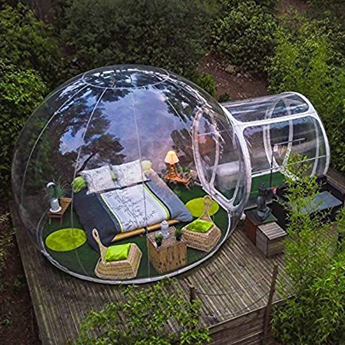 Aufblasbares Blasenzelt im Freien, transparentes Zelt, Camping-Blasenhaus, regensicheres und winddichtes Camping-Privatsphäre-freies Zelt mit Gebläse, 3 m von ZHAGNZHE