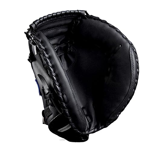 Baseball Handschuhe Baseball-Fänger-Handschuh, Outdoor-Sport, braun, schwarz, PVC, Softball-Übungsausrüstung, Größe 12,5, Linke Hand, for Erwachsenentraining Baseballhandschuh(Color:Noir) von ZHAOYUQI