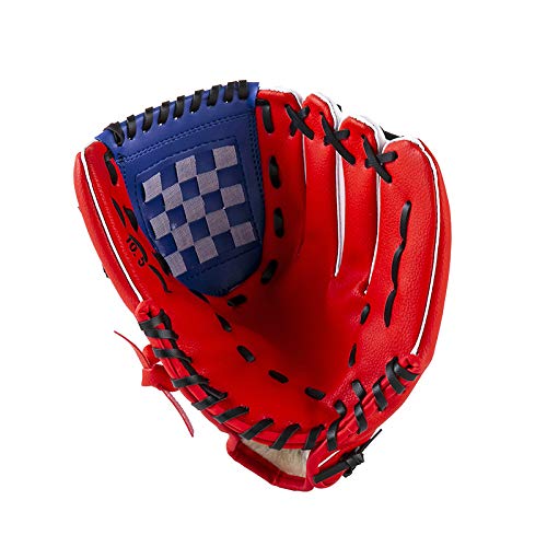 Baseball Handschuhe Baseball-Handschuh, Outdoor-Sport, Pitcher-Handschuh, Softball-Übungsausrüstung, linke Hand for Erwachsene, Mann, Frau, Kinder, Jugend, Zug Baseballhandschuh(Color:Blue Red,Größe:1 von ZHAOYUQI