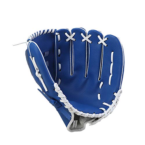 Baseball Handschuhe Outdoor-Sport-Baseball-Handschuh, Softball-Übungsausrüstung, Größe 10,5/11,5/12,5, linke Hand, for Erwachsene, Mann, Frau, Kinder, Trainingshandschuh Baseballhandschuh(Color:Blue,G von ZHAOYUQI