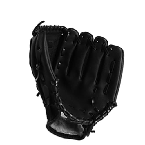 Baseball Handschuhe Outdoor-Sport-Baseball-Handschuh, Softball-Übungsausrüstung, Größe 9,5/10,5/11,5/12,5, Linke Hand, for Erwachsene, Männer, Frauen, Training Baseballhandschuh(Color:Black(10.5)) von ZHAOYUQI