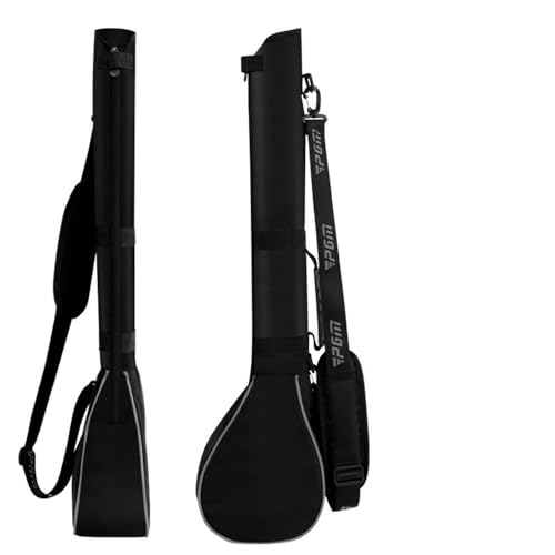 Golf-Tragebags Faltbare Golftasche, Mini-Soft-Golfschlägertasche mit verstellbarem Riemen, Übungskapazität, verpackt for 3 Schläger, Schulter-Clubtasche, leicht(Color:Black Silver Edge) von ZHAOYUQI