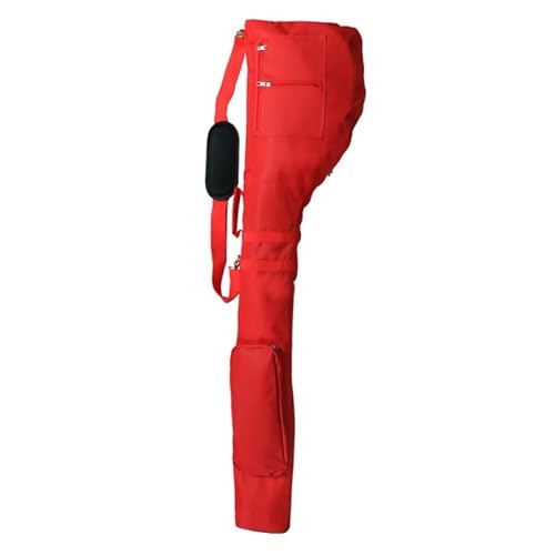Golf-Tragebags Golfschlägertasche, Nylon, umweltfreundliches Material-Set, weich, faltbar, tragbar, Golfzubehör(Color:Red) von ZHAOYUQI