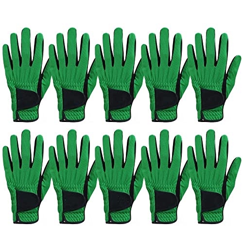 Golfhandschuhe 10 stücke Golfhandschuh Männer linke Hand Atmungsaktive grüne 3D Performance Mesh Rutschfeste Micro Faser Golfhandschuhe Golfhandschuhe Damen(Color:Worn on Left Hand D,Größe:22 Small) von ZHAOYUQI