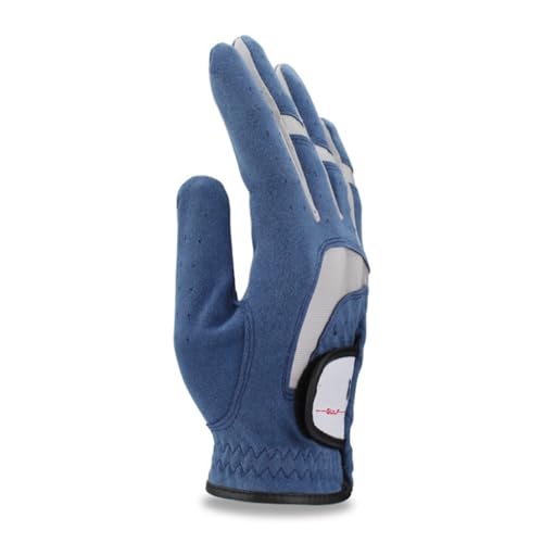 ZHAOYUQI Golfhandschuhe 1 stücke Golfhandschuhe Stoff Blauer Handschuh Links Rechtshand for Golfspieler Atmungsaktive Sporthandschuhhandschuhe Golfhandschuhe Damen(Color:for Right Hand,Größe:M 23) von ZHAOYUQI