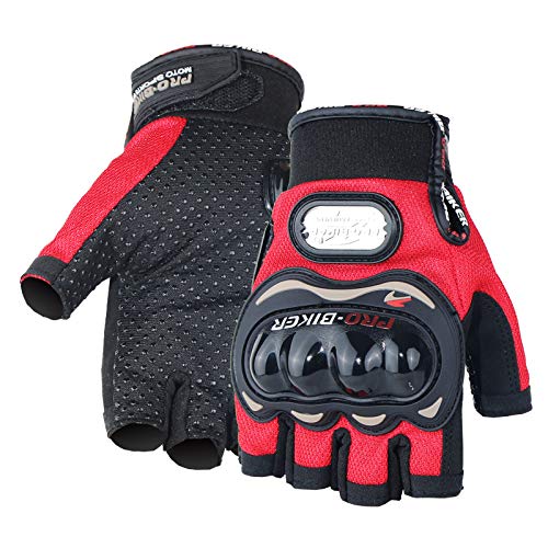 ZHAOYUQI Motorradhandschuhe Motorradhandschuhe Wearable Sport Full Finger Fäustlinge Moto Schutzausrüstung Moto Racing Handschuhe Motorrad Handschuhe (Color : Red, Größe : XL) von ZHAOYUQI