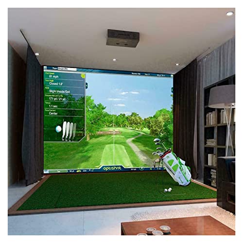 Golfzubehör 300 x 500 cm Indoor-Golfsimulator-Schlagbildschirm, Fitnessstudio, Golfball-Ziel-Übungsanzeige, weißes Tuch, Übungsprojektionswände für drinnen und draußen (Farbe: 300 x 200 cm) von ZHDBD