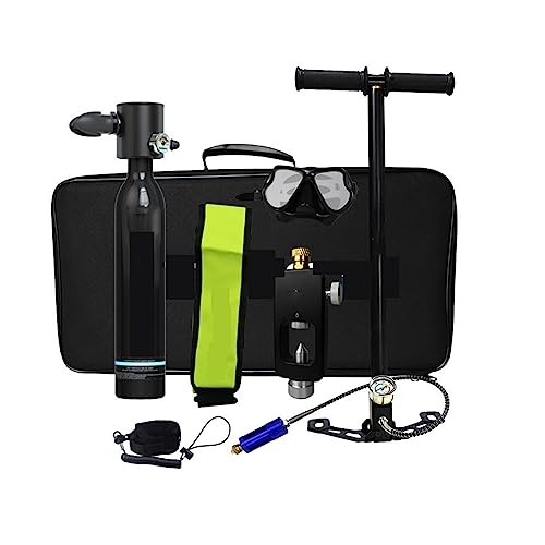 ZHELLY Tauchausrüstung, 0,5 L Mini-Tauchflaschenausrüstung, Tragbarer Rebreather Mit Sauerstoffflasche for Tauchen, Tauchausrüstung (Color : Noir, Size : 0.5L Package) von ZHELLY