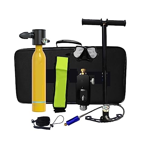 ZHELLY Tauchausrüstung, 0,5 L Mini-Tauchflaschenausrüstung, Tragbarer Rebreather Mit Sauerstoffflasche for Tauchen, Tauchausrüstung (Color : Yellow, Size : 0.5L Package) von ZHELLY