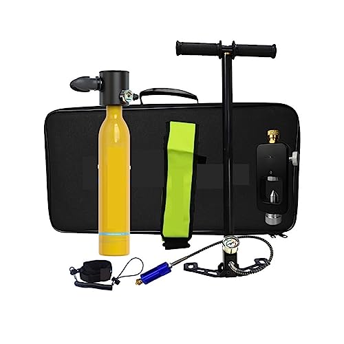 ZHELLY Tauchausrüstung, 0,5 l Sauerstoffflaschen, Schwimmausrüstung for Erwachsene, tragbare Sauerstoffflaschen, Tauchausrüstung (Color : Yellow, Size : 0.5L) von ZHELLY