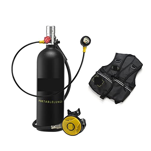 ZHELLY Tauchausrüstung, 2L Diving Rebreather Tauchausrüstung Tragbar (Color : Silverhead in Black Bottle, Size : 2XL) von ZHELLY