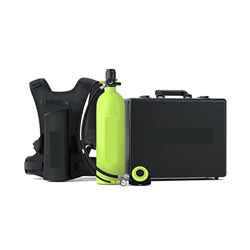 ZHELLY Tauchausrüstung, Outdoor-Entertainment-Tauch-Atemschutzgerät 2L Schwimm-Tauch-Atemschutzgerät Notfall-Rettungs-Atemschutzgerät (Color : Green, Size : 2XL) von ZHELLY