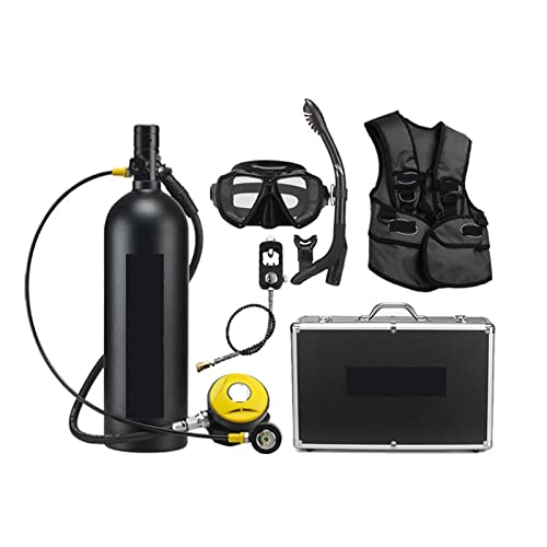 ZHELLY Tauchausrüstung, Outdoor-Tauch-Atemschutzgerät, 2 L, for Erwachsene, Schwimmen, Sauerstoffflasche, Freizeit Und Unterhaltung (Color : Noir, Size : D) von ZHELLY