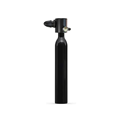 ZHELLY Tauchausrüstung, Outdoor-Tauchausrüstung, Schwimmzubehör, 0,5 L Mini-Sauerstoffflaschen-Atemschutzgerät (Color : Black+Breathing Valve, Size : 0.5L) von ZHELLY