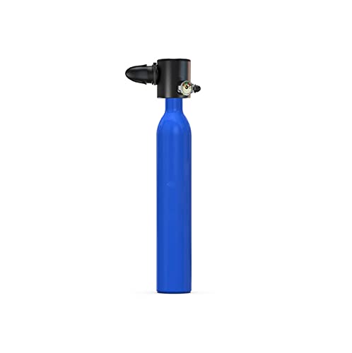 ZHELLY Tauchausrüstung, Outdoor-Tauchausrüstung, Schwimmzubehör, 0,5 L Mini-Sauerstoffflaschen-Atemschutzgerät (Color : Blue+Breathing Valve, Size : 0.5L) von ZHELLY