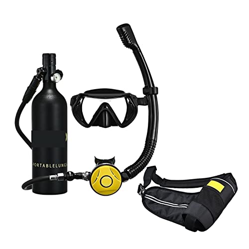 ZHELLY Tauchausrüstung, Schnorchel-Unterwassertauch-Rebreather-Tauchgerät, Tragbare Tiefschnorchelausrüstung (Color : SKU1 Black Bottle Blackhead, Size : Medium) von ZHELLY