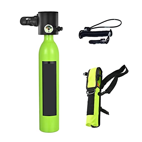 ZHELLY Tauchausrüstung, Tragbare Unterwasser-Notfall-Ersatzgasflaschen, Ausgestattet Mit Einem Kompletten Satz Atemschutzmasken (Color : Green Package A, Size : XL) von ZHELLY