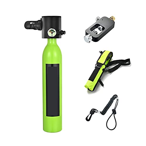 ZHELLY Tauchausrüstung, Tragbare Unterwasser-Notfall-Ersatzgasflaschen, Ausgestattet Mit Einem Kompletten Satz Atemschutzmasken (Color : Green Package B, Size : XL) von ZHELLY