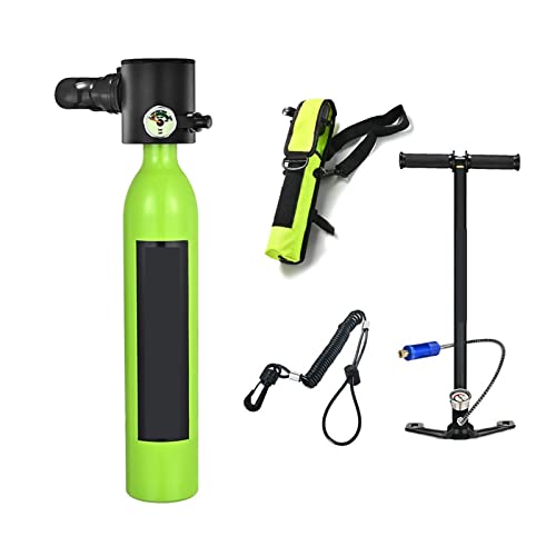 ZHELLY Tauchausrüstung, Tragbare Unterwasser-Notfall-Ersatzgasflaschen, Ausgestattet Mit Einem Kompletten Satz Atemschutzmasken (Color : Green Package C, Size : XL) von ZHELLY