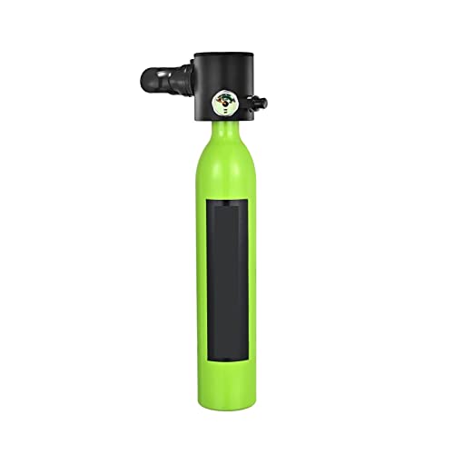 ZHELLY Tauchausrüstung, Tragbare Unterwasser-Notfall-Ersatzgasflaschen, Ausgestattet Mit Einem Kompletten Satz Atemschutzmasken (Color : Green0.5L Respirator, Size : XL) von ZHELLY