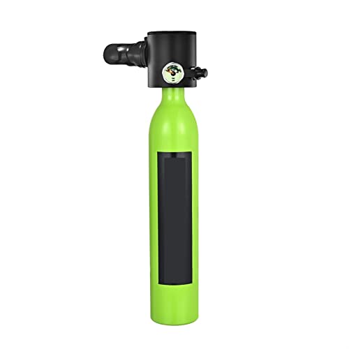 ZHELLY Tauchausrüstung, Tragbare Unterwasser-Notfall-Ersatzgasflaschen, Ausgestattet Mit Einem Kompletten Satz Atemschutzmasken (Color : Green0.5L Respirator, Size : XL) von ZHELLY
