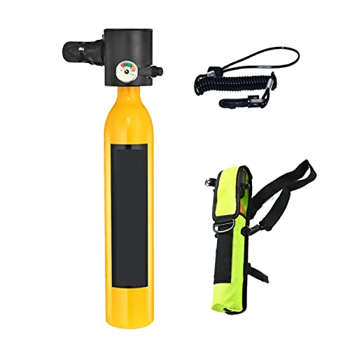 ZHELLY Tauchausrüstung, Tragbare Unterwasser-Notfall-Ersatzgasflaschen, Ausgestattet Mit Einem Kompletten Satz Atemschutzmasken (Color : Yellow Package A, Size : XL) von ZHELLY