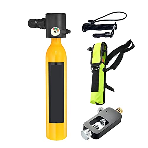 ZHELLY Tauchausrüstung, Tragbare Unterwasser-Notfall-Ersatzgasflaschen, Ausgestattet Mit Einem Kompletten Satz Atemschutzmasken (Color : Yellow Package B, Size : XL) von ZHELLY