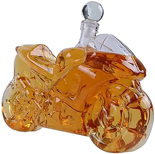 ZHIRCEKE Motorrad Whisky Glas Weinflasche Motorrad Modellierung Wein Bubbler Hohe Borosilikatglas Kunsthandwerk Wein Flasche Weinschrank Dekoration von ZHIRCEKE