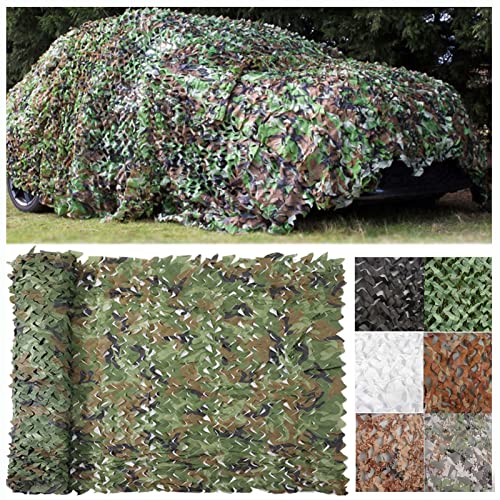 ZHJSHOU Tarnnetz Camouflage Sonnenschutz,210D Polyester Gewebe,Tarnung Woodland Sichtschutz für Dekoration Sonnenschutz Jagd Camping Outdoor Militär,Dschungel,4X4m/13.12x13.12ft von ZHJSHOU