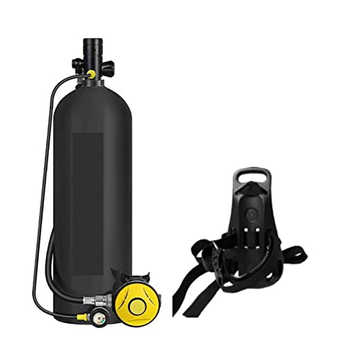 ZHNRJW Tauchflasche 3L-Zylinder-Tauchschnorchelausrüstung Tauch-Atemschutzgerät Fischkiemen-Sauerstoffflaschenausrüstung Sanfter atmen (Farbe: 3-Liter-Gasflaschenausrüstung, Größe: X-Large) von ZHNRJW
